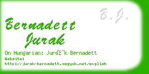 bernadett jurak business card